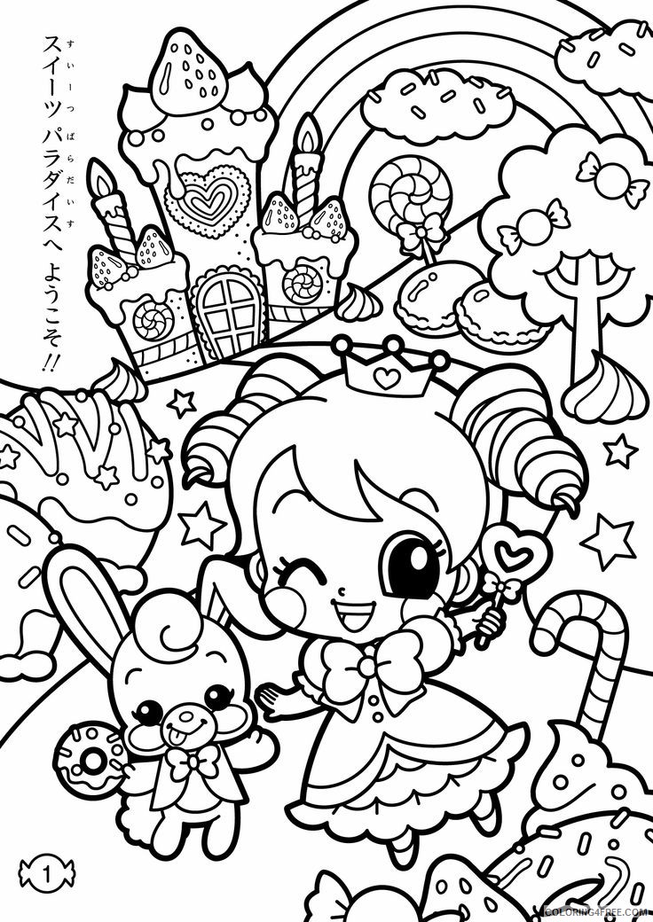 kawaii coloring pages for girls Coloring4free