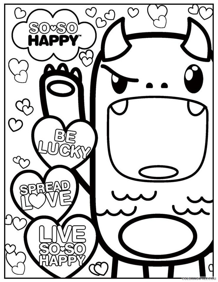 kawaii coloring pages with spirit Coloring4free