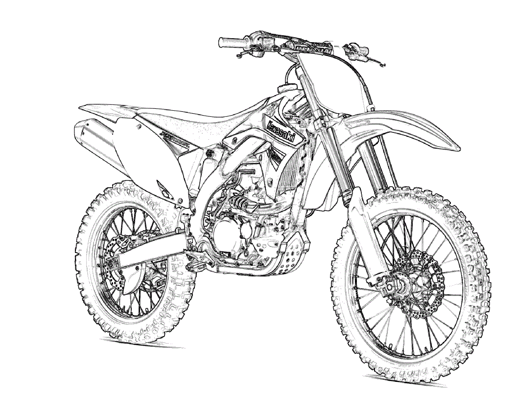 kawasaki dirt bike coloring pages Coloring4free
