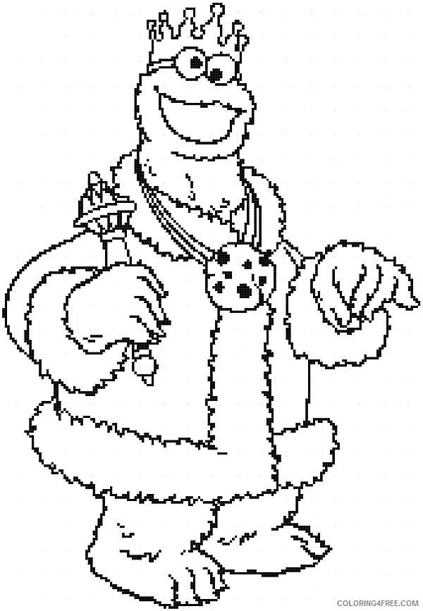 king cookie monster coloring pages Coloring4free