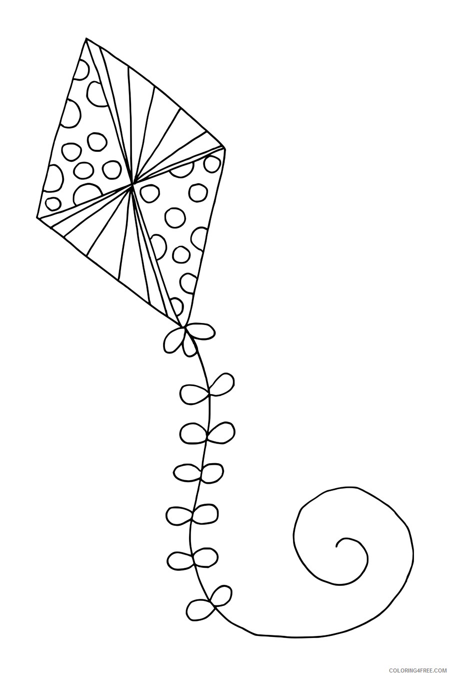 kite coloring pages for kids printable Coloring4free