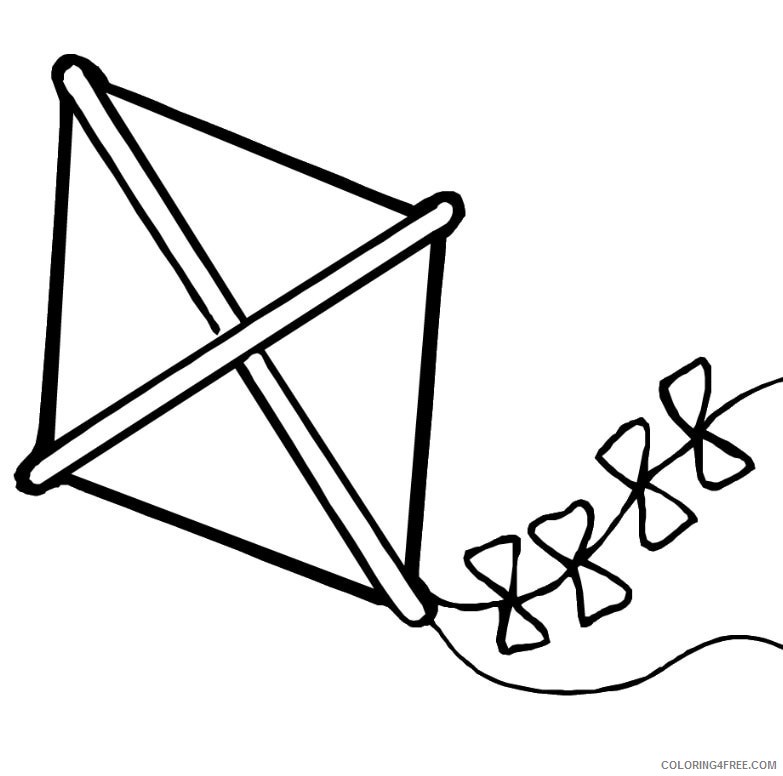 kite coloring pages for preschooler Coloring4free