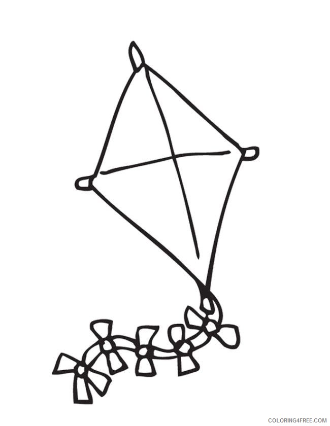 kite coloring pages for preschoolers Coloring4free