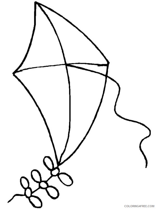 kite coloring pages for toddlers Coloring4free