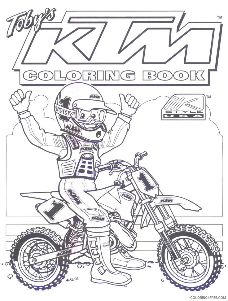 ktm dirt bike coloring pages Coloring4free