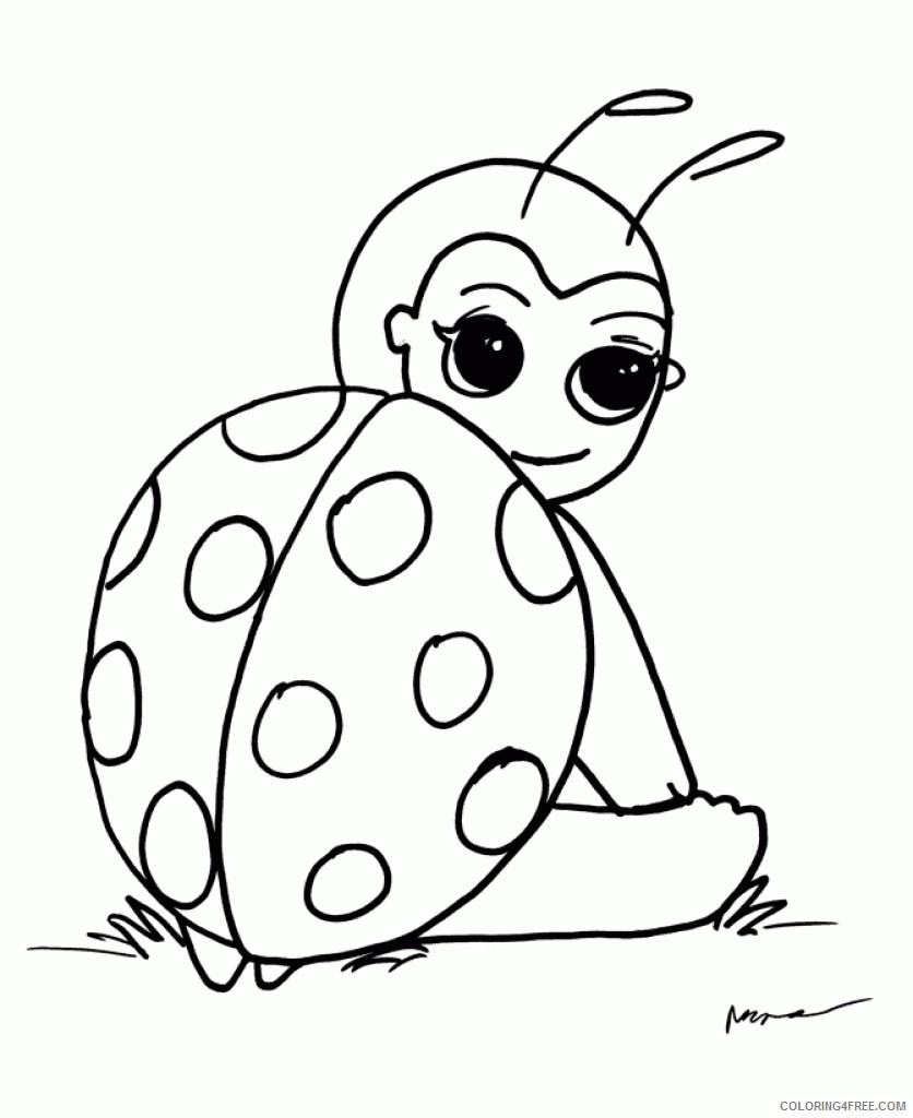 ladybug cartoon coloring pages Coloring4free