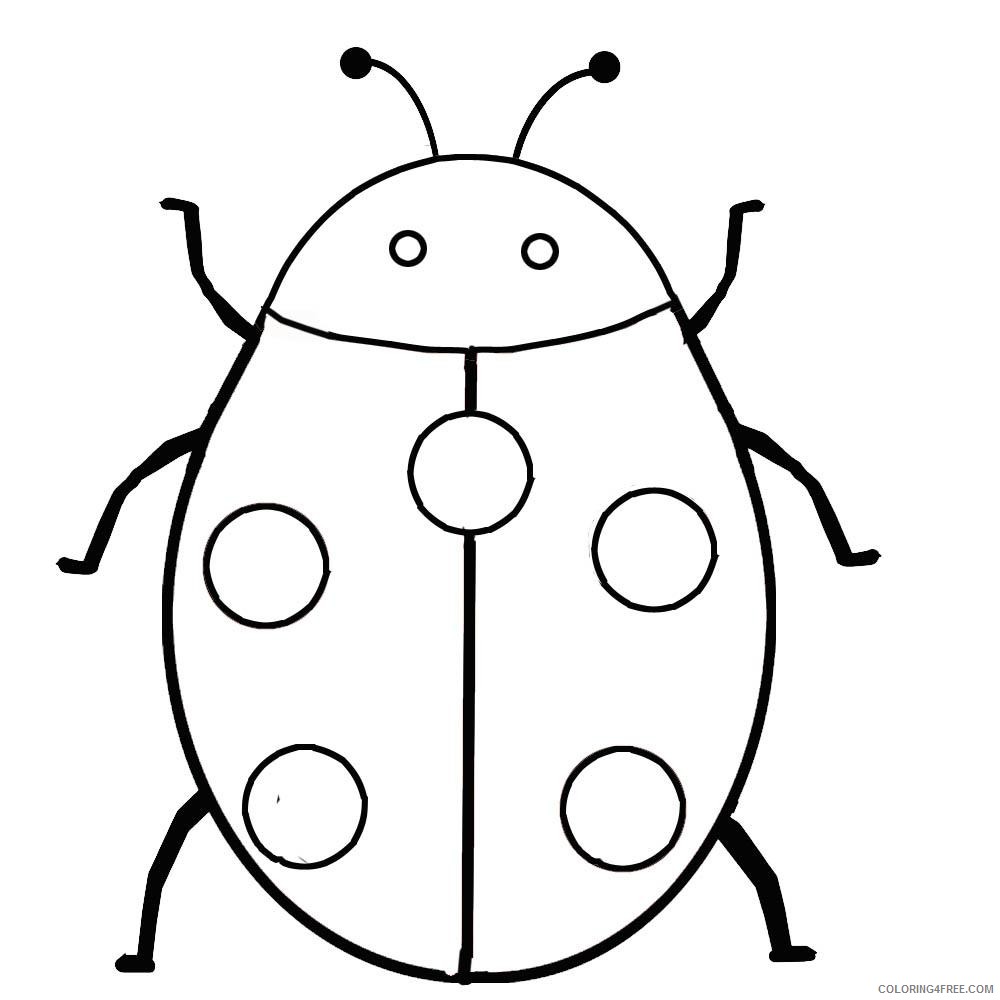 ladybug coloring pages for preschooler Coloring4free
