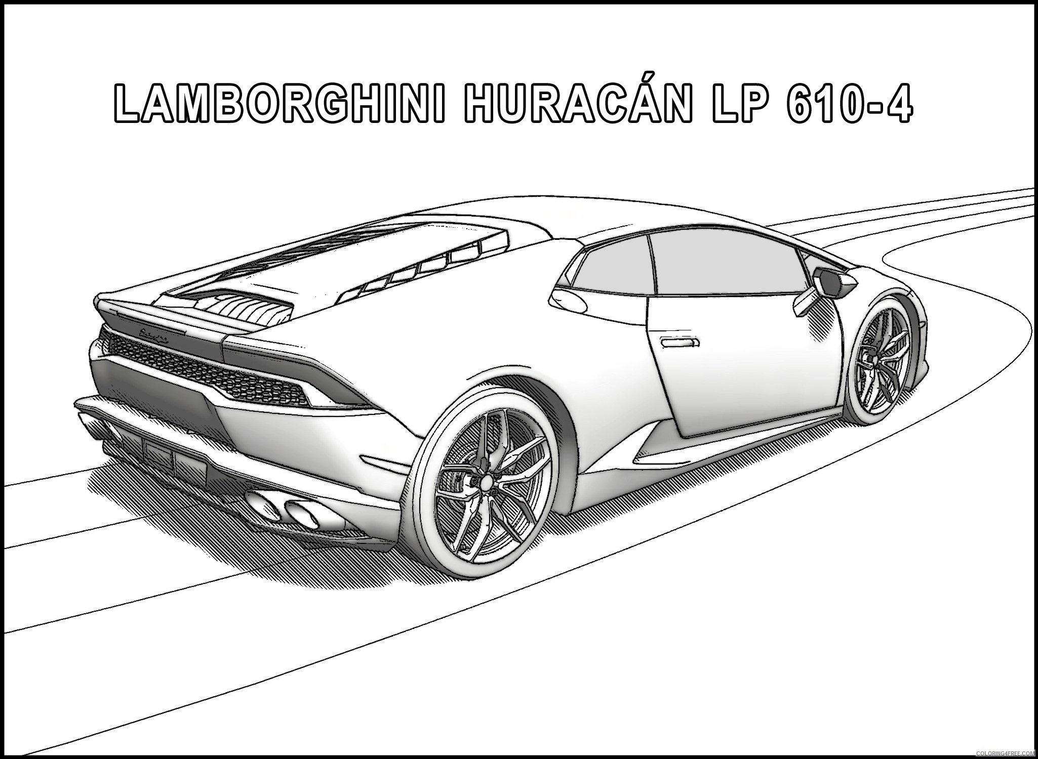 lamborghini huracan coloring pages side view Coloring4free