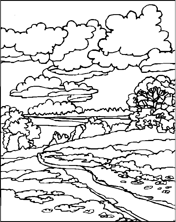 landscape coloring pages free to print Coloring4free