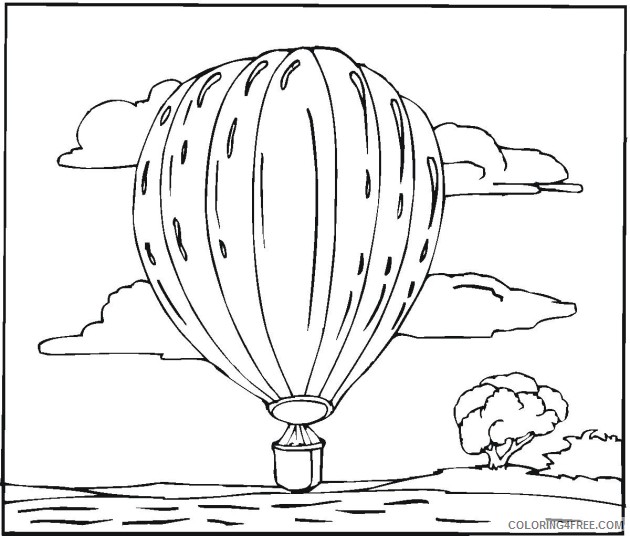 landscape coloring pages hot air balloon Coloring4free