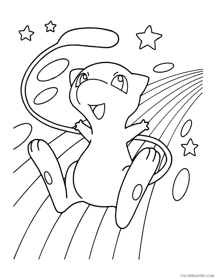 legendary pokemon coloring pages mew Coloring4free