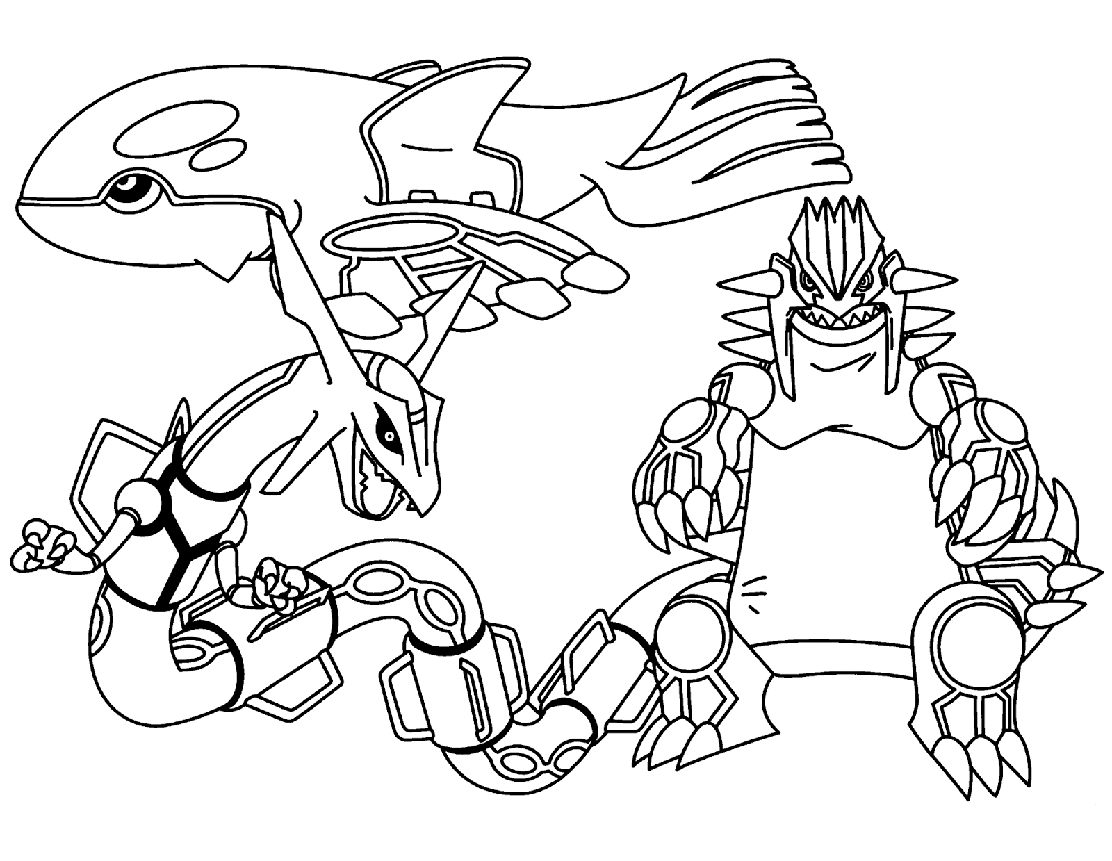 legendary pokemon coloring pages rayquaza Coloring4free