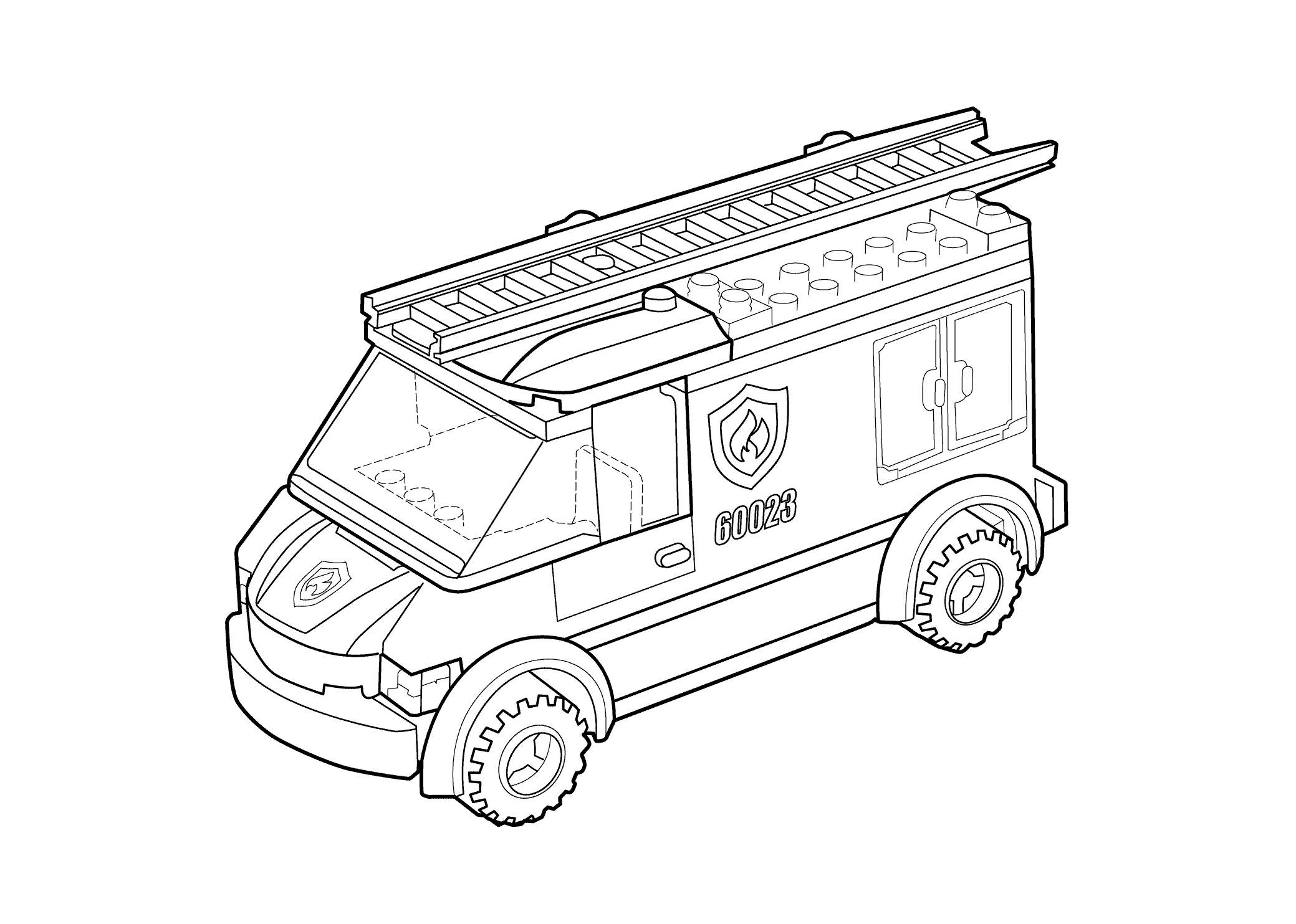 lego fire truck coloring pages Coloring4free