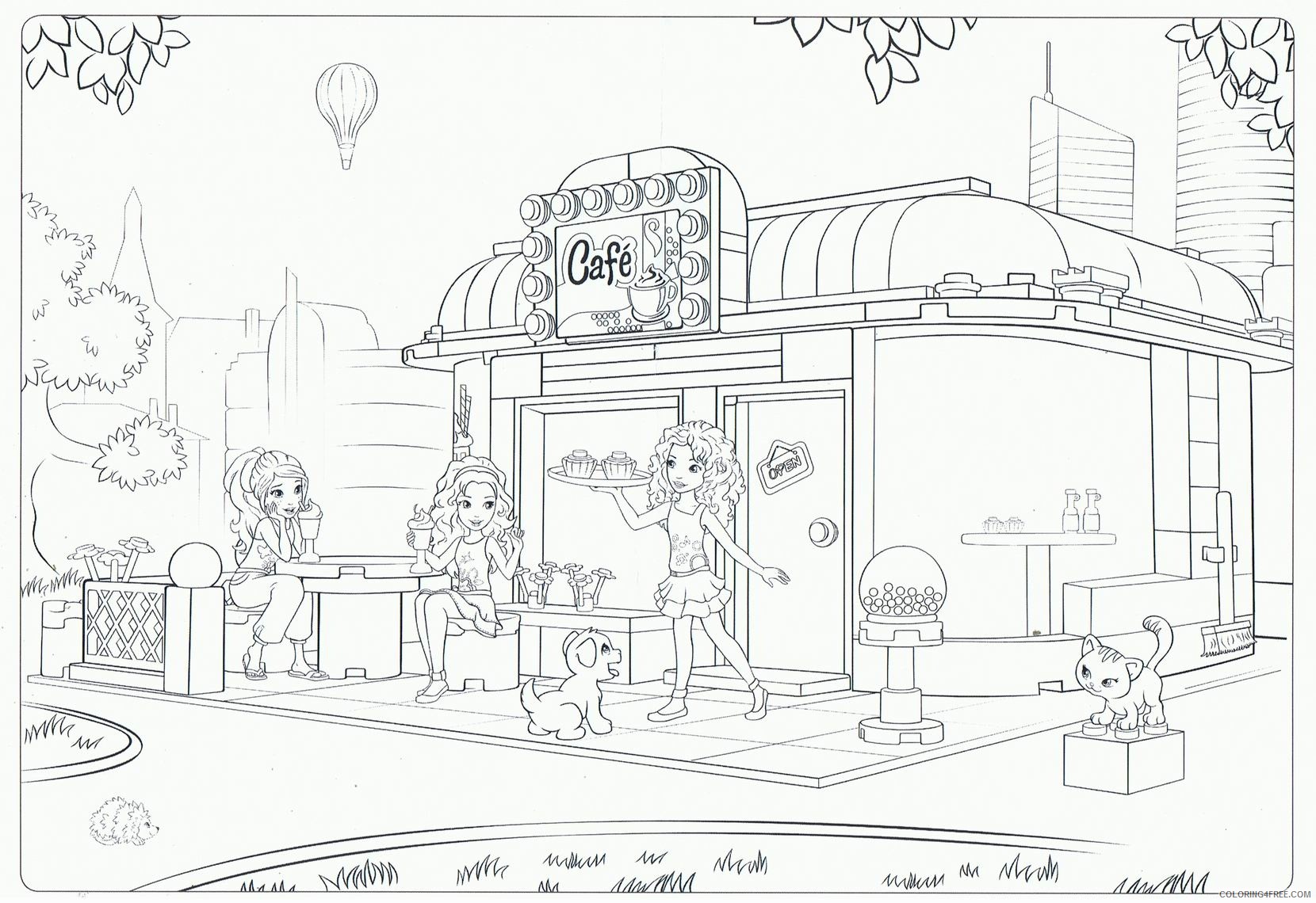 lego friends cafe coloring pages Coloring4free