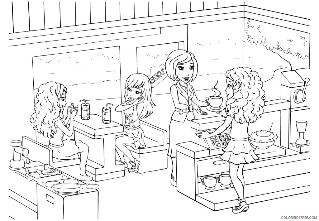 lego friends coloring pages at cafe Coloring4free