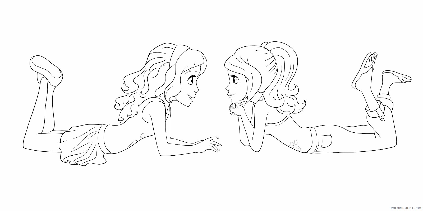 lego friends coloring pages mia and olivia Coloring4free