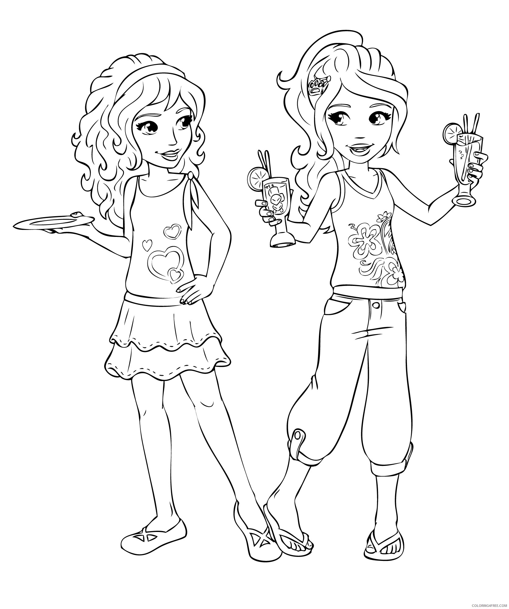 lego friends coloring pages olivia and mia Coloring4free