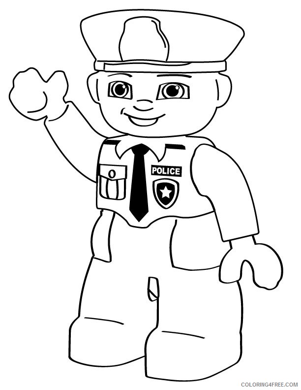 lego policeman coloring pages Coloring4free