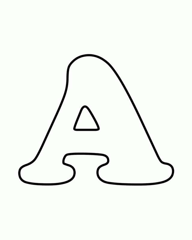 letter a coloring pages for toddler Coloring4free