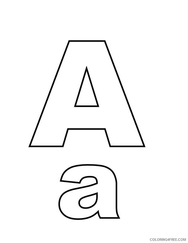 letter a coloring pages uppercase lowercase Coloring4free