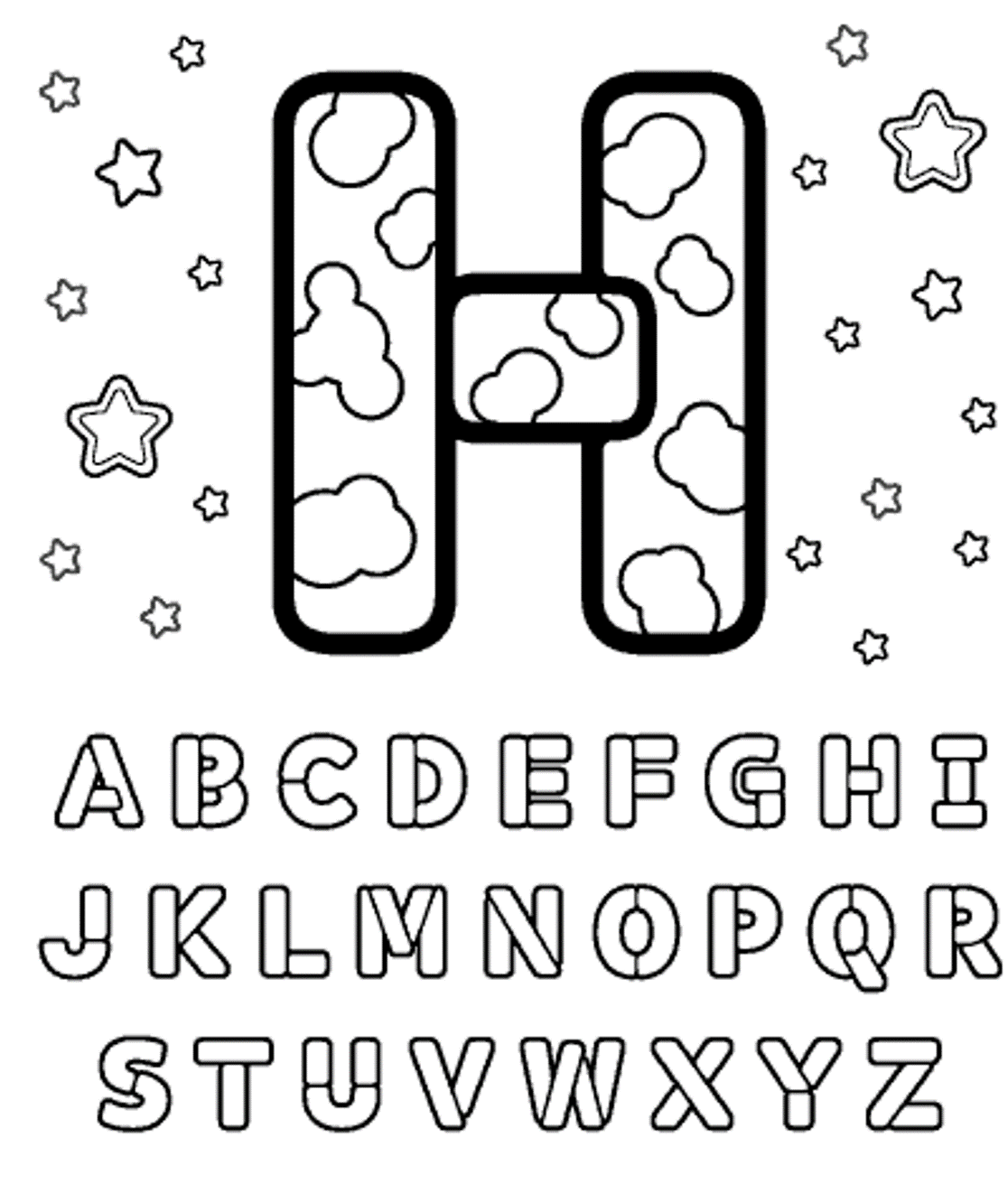 letter coloring pages all letters Coloring4free
