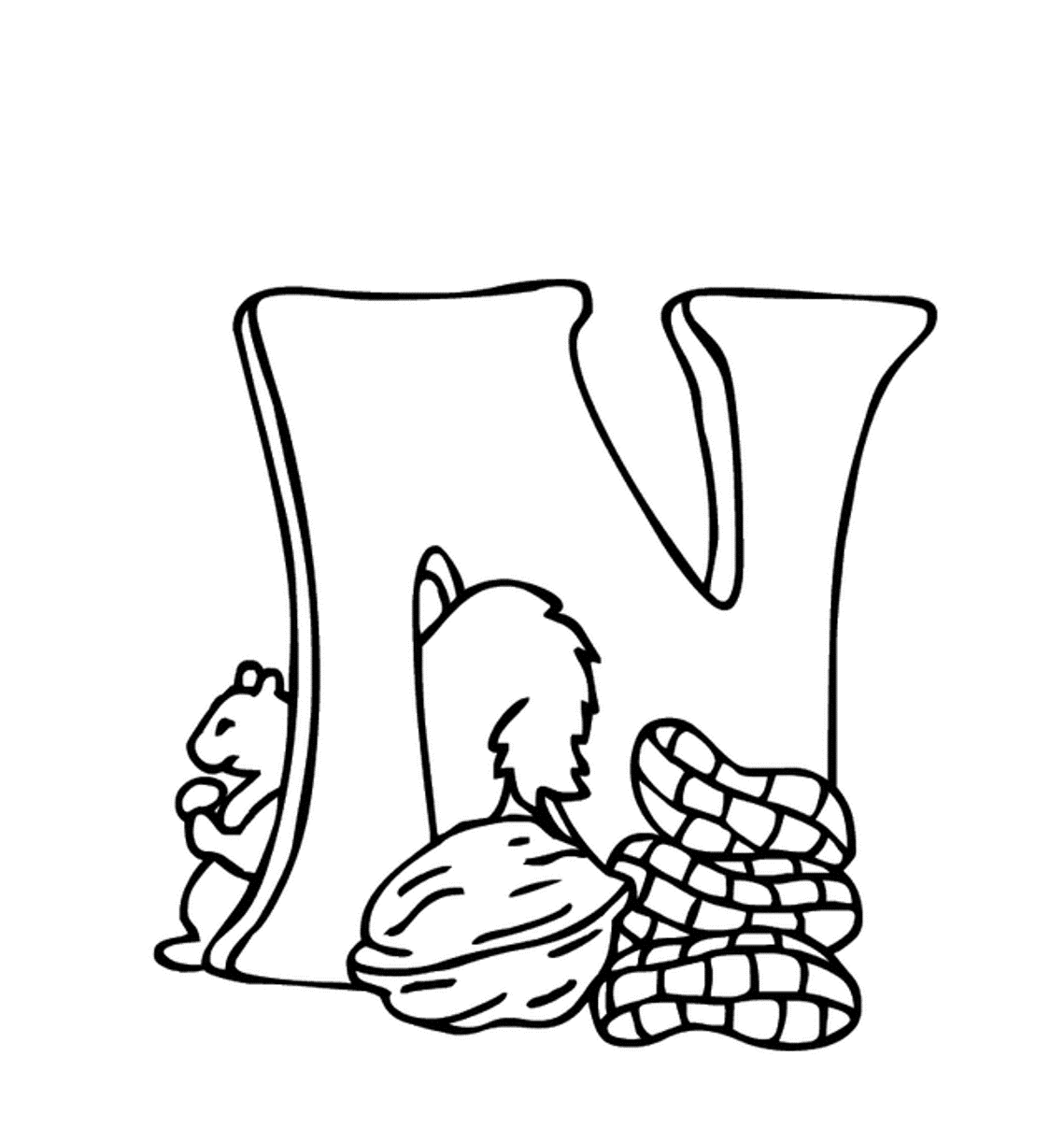 letter coloring pages letter n Coloring4free