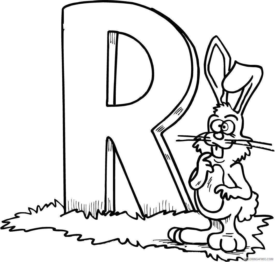 letter coloring pages r uppercase Coloring4free