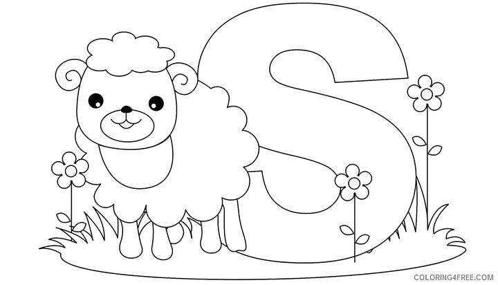 letter coloring pages s for sheep Coloring4free