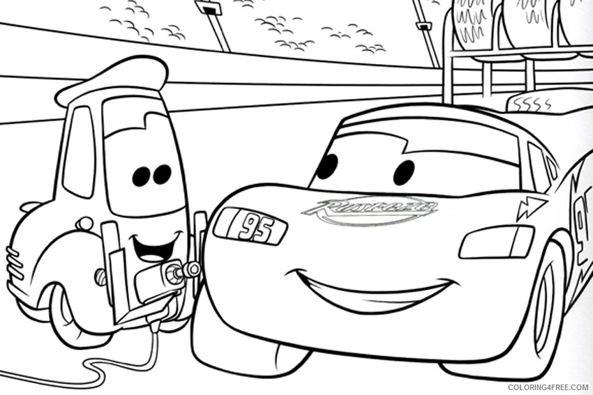 lightning mcqueen coloring pages and guido Coloring4free