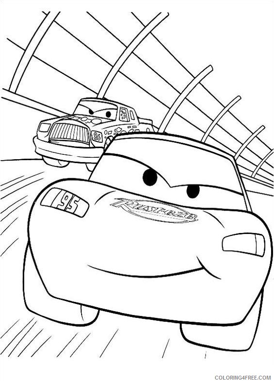 lightning mcqueen coloring pages in race Coloring4free