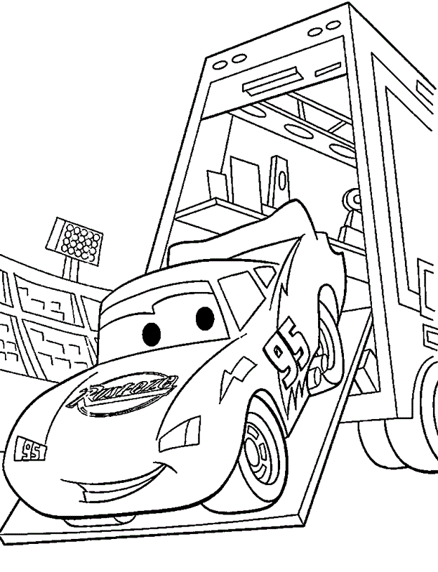 lightning mcqueen coloring pages out of mack Coloring4free