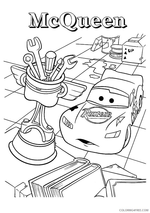 lightning mcqueen coloring pages piston cup trophy Coloring4free