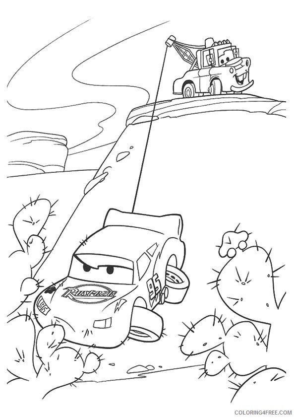 lightning mcqueen coloring pages towed by mater Coloring4free