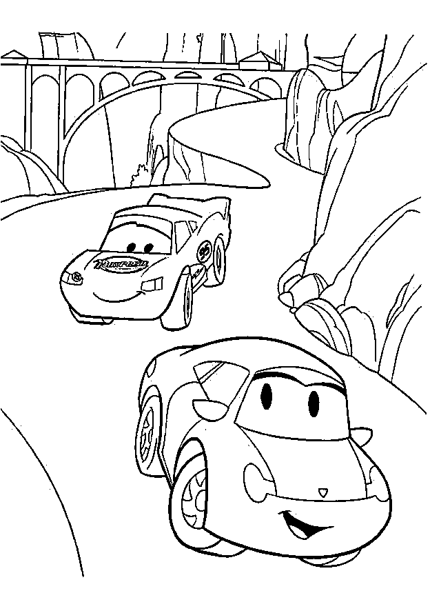 lightning mcqueen coloring pages with sally Coloring4free