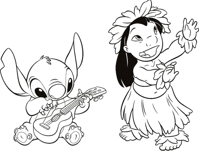 lilo and stitch coloring pages disney Coloring4free