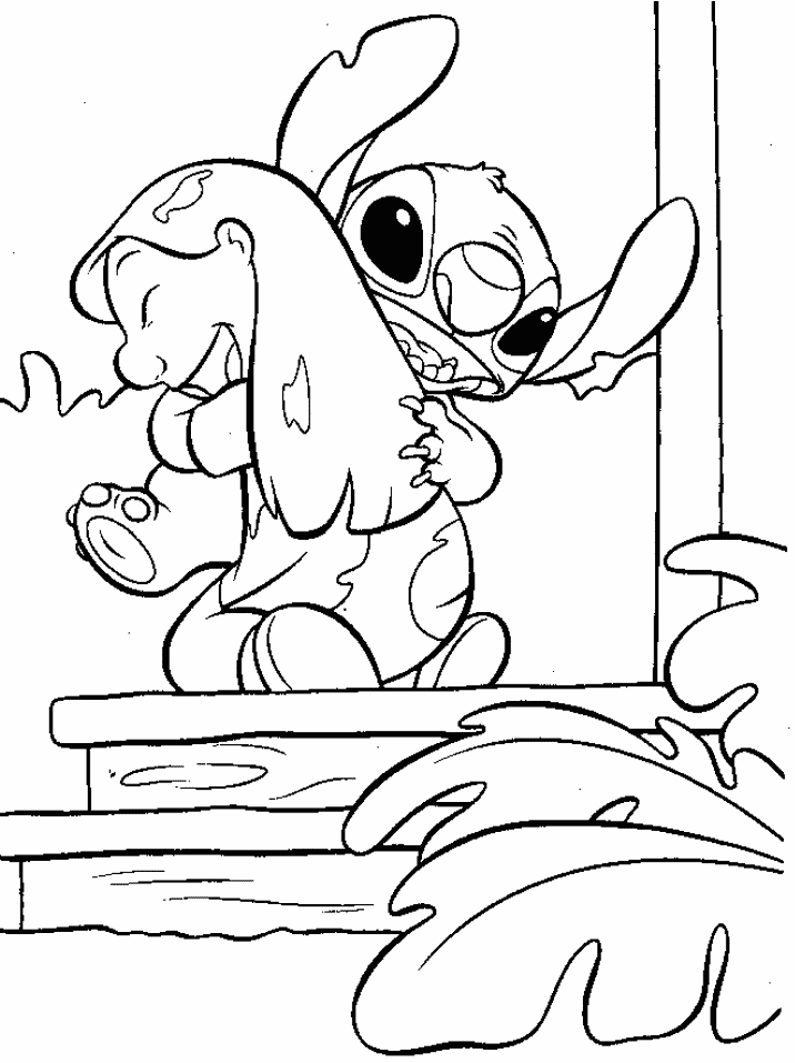 lilo and stitch coloring pages hugging Coloring4free