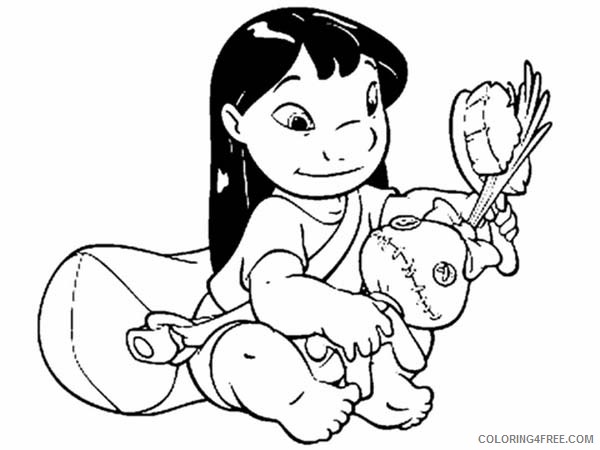 lilo and stitch coloring pages lilo and doll Coloring4free