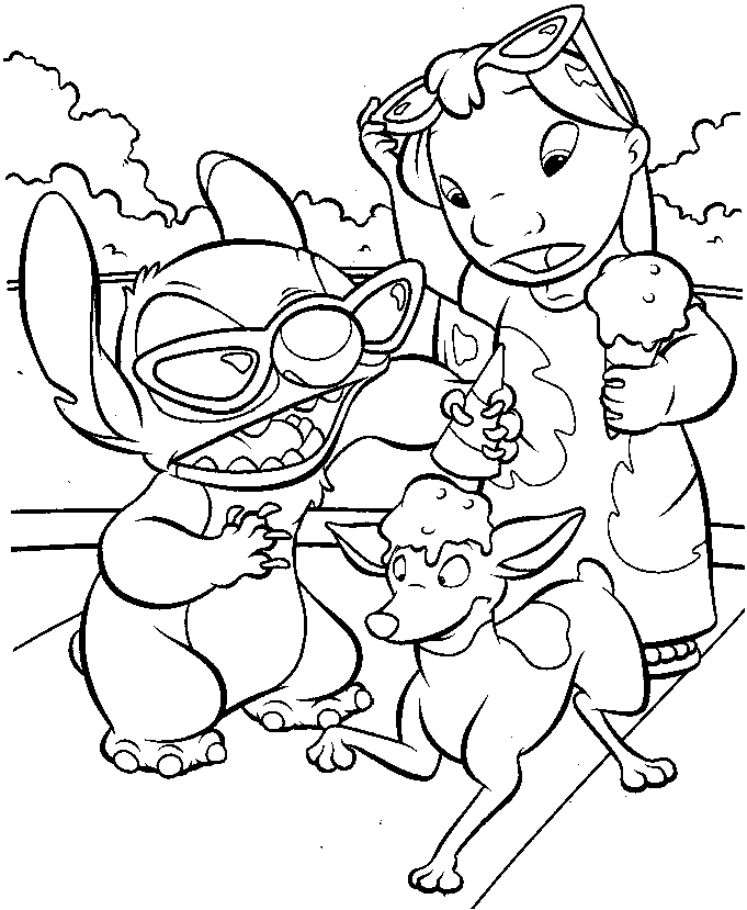 lilo and stitch coloring pages printable Coloring4free