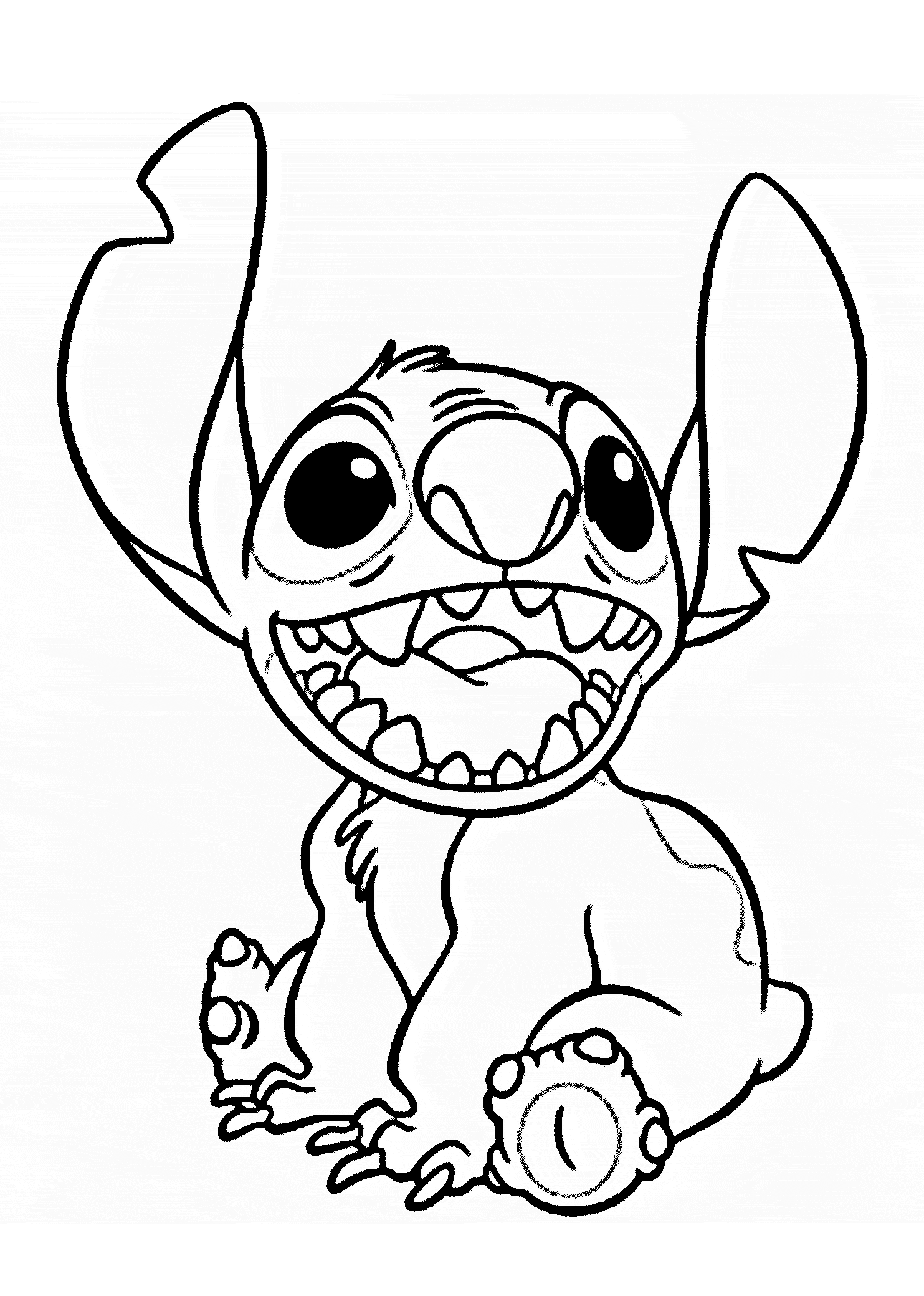 lilo and stitch coloring pages stitch smile Coloring4free