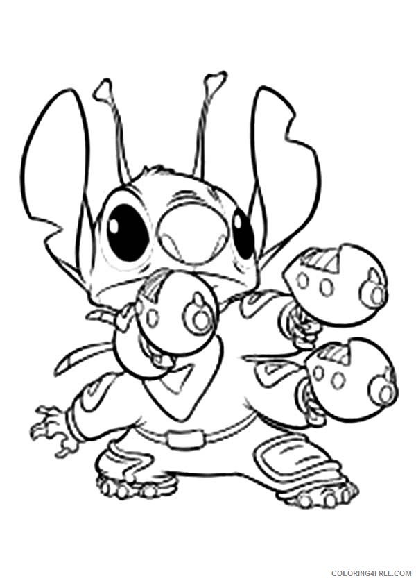 lilo and stitch coloring pages stitch with gun Coloring4free