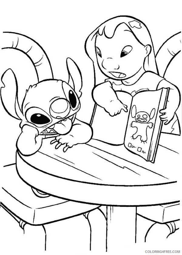 lilo and stitch coloring pages study together Coloring4free