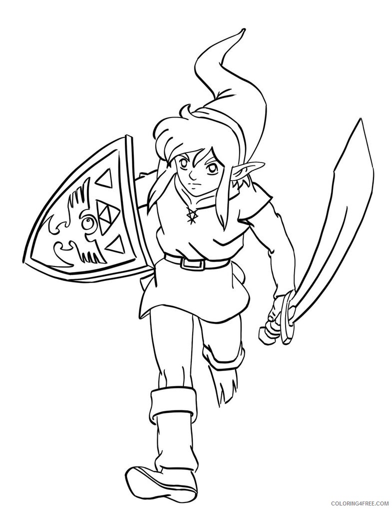 link zelda coloring pages Coloring4free