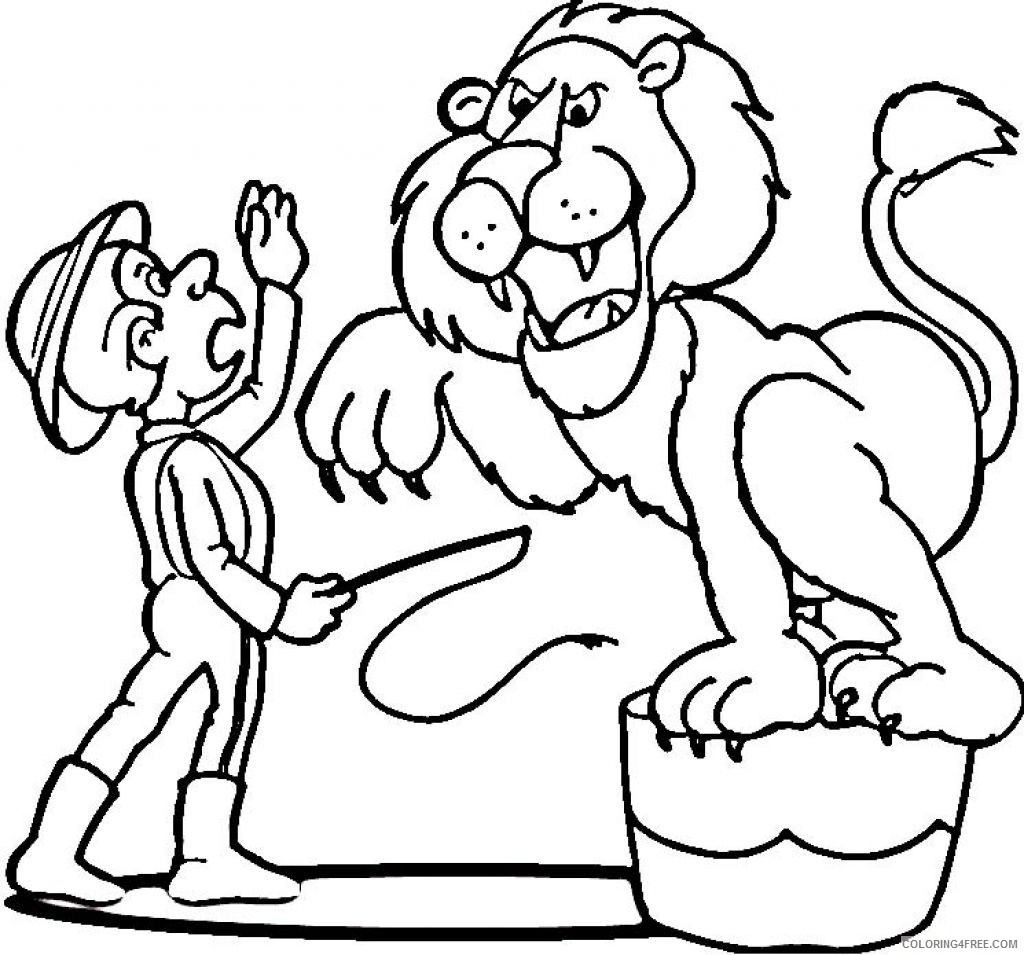 lion circus coloring pages for kids Coloring4free