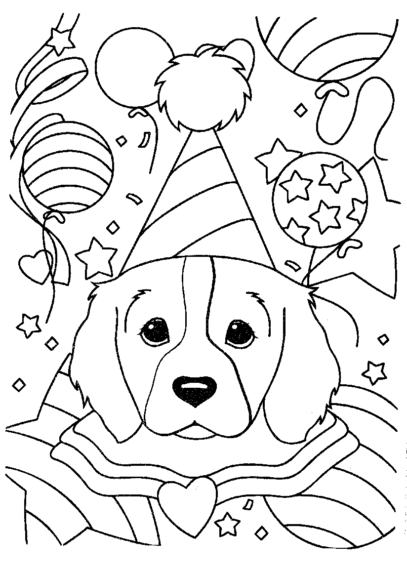 lisa frank coloring pages puppy birthday party Coloring4free