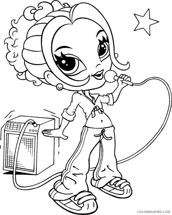 lisa frank coloring pages singing star Coloring4free