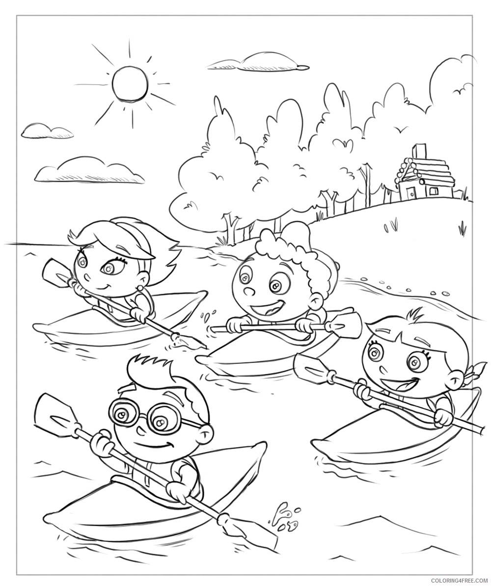 little einsteins coloring pages canoeing Coloring4free
