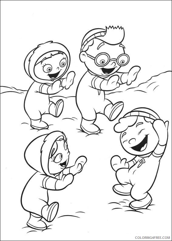 little einsteins coloring pages playing in the snow Coloring4free