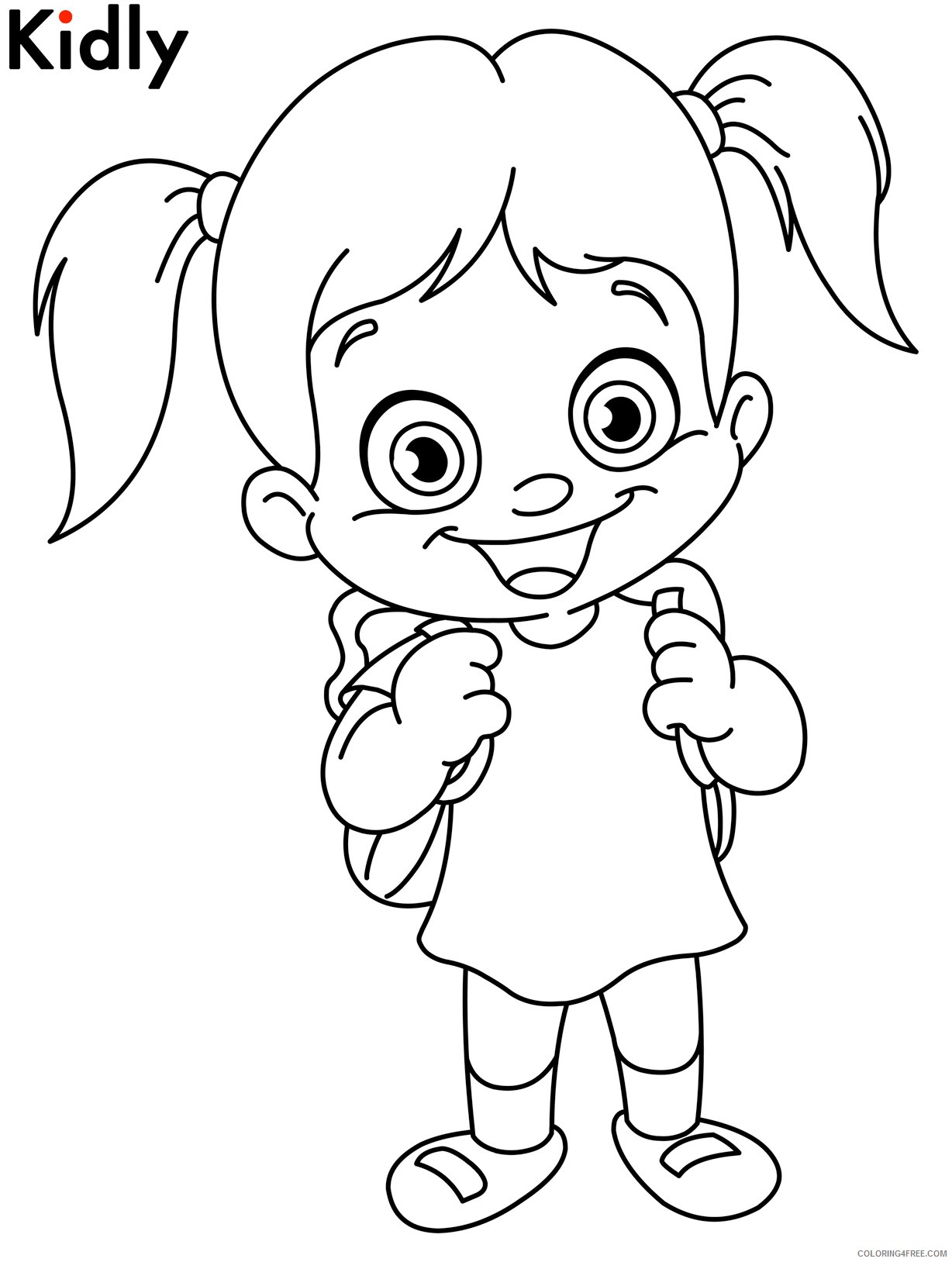 little girls coloring pages school Coloring4free