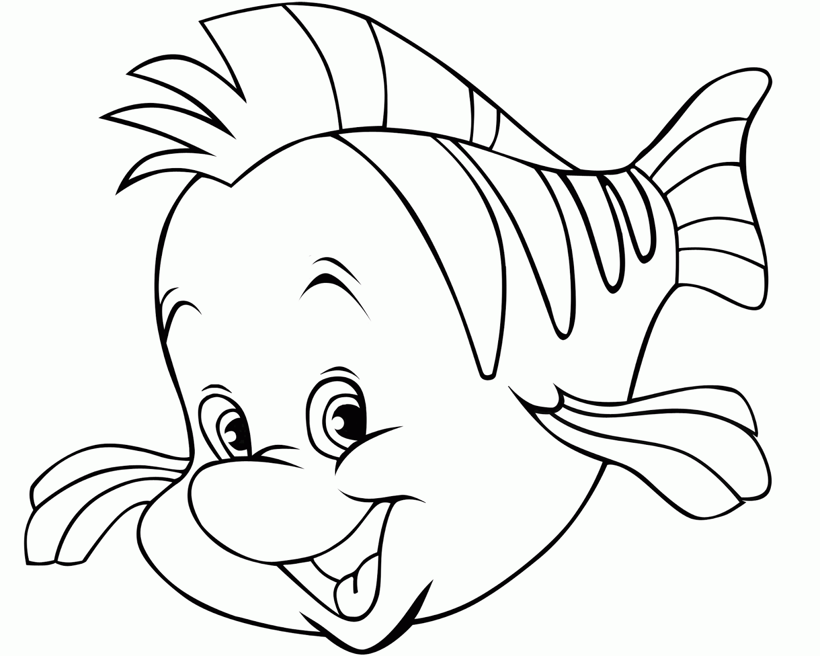 little mermaid coloring pages flounder Coloring4free