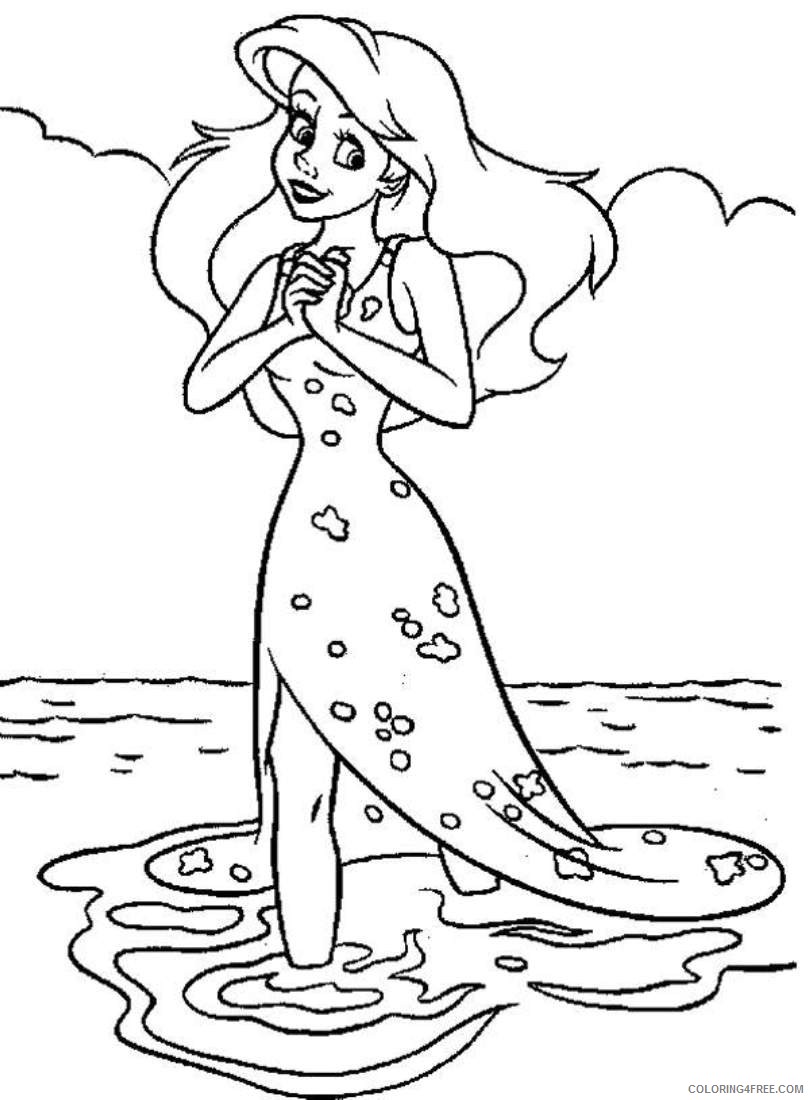 little mermaid coloring pages printable Coloring4free